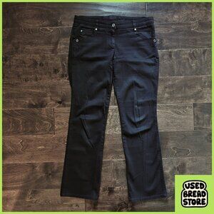 Rare Vintage Lip Service Black w Red Stitching Jeans Size 7 Goth Scene Y2K